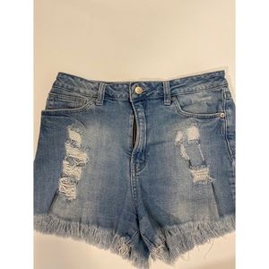 Just USA distressed frayed hem shorts size large